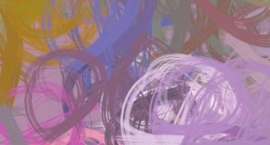 Soyut arka plan sanatı. 2D çizim. Etkileyici yağlı boya resim. Tuvalde fırça darbeleri. Modern sanat. Çok renkli arkaplan. Çağdaş sanat. İfade. Sanatsal dijital palet.