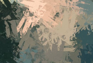 Soyut arka plan sanatı. 2D çizim. Etkileyici yağlı boya resim. Tuvalde fırça darbeleri. Modern sanat. Çok renkli arkaplan. Çağdaş sanat. İfade. Sanatsal dijital palet.