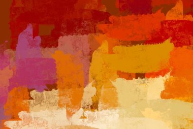 Soyut arka plan sanatı. 2D çizim. Etkileyici yağlı boya resim. Tuvalde fırça darbeleri. Modern sanat. Çok renkli arkaplan. Çağdaş sanat. İfade. Sanatsal dijital palet.