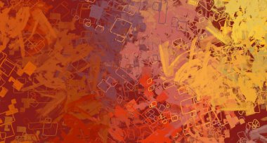 Soyut arka plan sanatı. 2D çizim. Etkileyici yağlı boya resim. Tuvalde fırça darbeleri. Modern sanat. Çok renkli arkaplan. Çağdaş sanat. İfade. Sanatsal dijital palet.