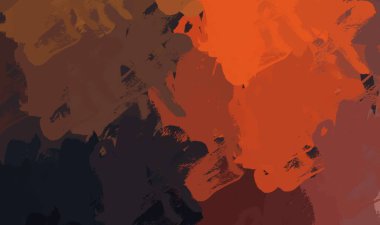 Soyut arka plan sanatı. 2D çizim. Etkileyici yağlı boya resim. Tuvalde fırça darbeleri. Modern sanat. Çok renkli arkaplan. Çağdaş sanat. İfade. Sanatsal dijital palet.