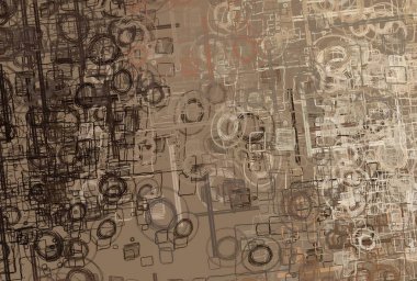 Soyut arka plan sanatı. 2D çizim. Etkileyici yağlı boya resim. Tuvalde fırça darbeleri. Modern sanat. Çok renkli arkaplan. Çağdaş sanat. İfade. Sanatsal dijital palet.