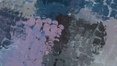 Soyut arka plan sanatı. 2D çizim. Etkileyici yağlı boya resim. Tuvalde fırça darbeleri. Modern sanat. Çok renkli arkaplan. Çağdaş sanat. İfade. Sanatsal dijital palet.