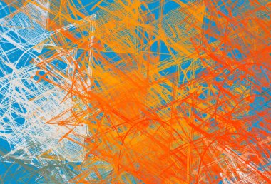 Soyut arka plan sanatı. 2D çizim. Etkileyici yağlı boya resim. Tuvalde fırça darbeleri. Modern sanat. Çok renkli arkaplan. Çağdaş sanat. İfade. Sanatsal dijital palet.