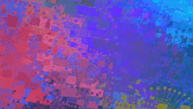 Soyut arka plan sanatı. 2D çizim. Etkileyici yağlı boya resim. Tuvalde fırça darbeleri. Modern sanat. Çok renkli arkaplan. Çağdaş sanat. İfade. Sanatsal dijital palet.