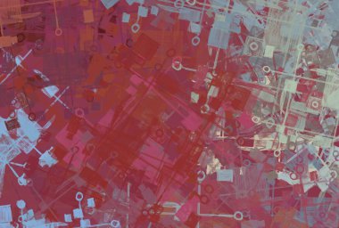 Soyut arka plan sanatı. 2D çizim. Etkileyici yağlı boya resim. Tuvalde fırça darbeleri. Modern sanat. Çok renkli arkaplan. Çağdaş sanat. İfade. Sanatsal dijital palet.