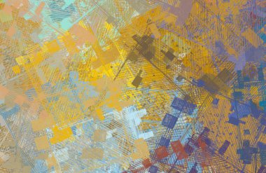 Soyut arka plan sanatı. 2D çizim. Etkileyici yağlı boya resim. Tuvalde fırça darbeleri. Modern sanat. Çok renkli arkaplan. Çağdaş sanat. İfade. Sanatsal dijital palet.