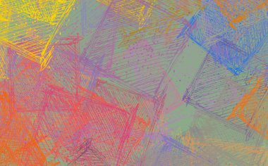 Soyut arka plan sanatı. 2D çizim. Etkileyici yağlı boya resim. Tuvalde fırça darbeleri. Modern sanat. Çok renkli arkaplan. Çağdaş sanat. İfade. Sanatsal dijital palet.