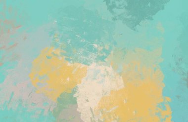 Soyut arka plan sanatı. 2D çizim. Etkileyici yağlı boya resim. Tuvalde fırça darbeleri. Modern sanat. Çok renkli arkaplan. Çağdaş sanat. İfade. Sanatsal dijital palet.