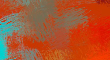 Soyut arka plan sanatı. 2D çizim. Etkileyici yağlı boya resim. Tuvalde fırça darbeleri. Modern sanat. Çok renkli arkaplan. Çağdaş sanat. İfade. Sanatsal dijital palet.