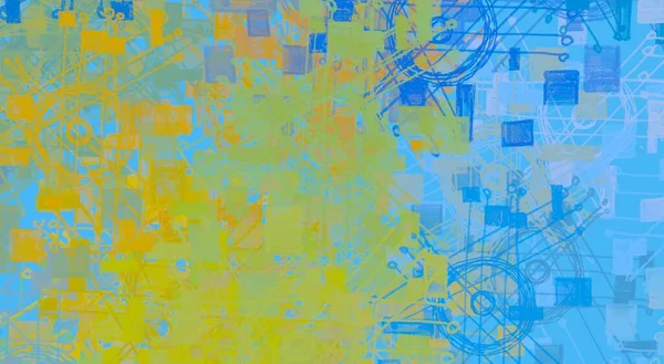 Soyut arka plan sanatı. 2D çizim. Etkileyici yağlı boya resim. Tuvalde fırça darbeleri. Modern sanat. Çok renkli arkaplan. Çağdaş sanat. İfade. Sanatsal dijital palet.