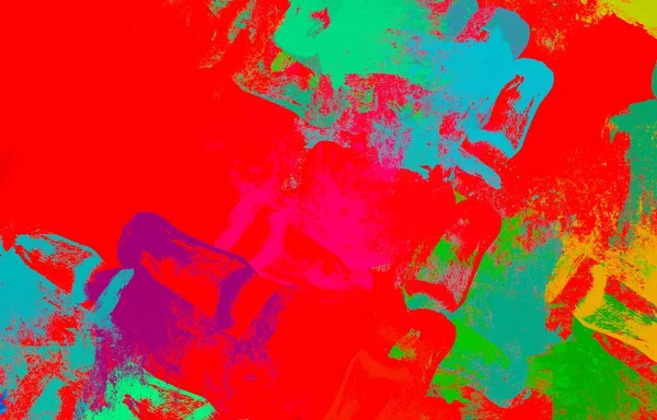 Soyut arka plan sanatı. 2D çizim. Etkileyici yağlı boya resim. Tuvalde fırça darbeleri. Modern sanat. Çok renkli arkaplan. Çağdaş sanat. İfade. Sanatsal dijital palet.