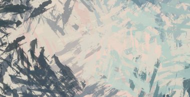 Soyut arka plan sanatı. 2D çizim. Etkileyici yağlı boya resim. Tuvalde fırça darbeleri. Modern sanat. Çok renkli arkaplan. Çağdaş sanat. İfade. Sanatsal dijital palet.