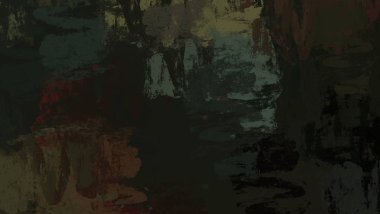 Soyut arka plan sanatı. 2D çizim. Etkileyici yağlı boya resim. Tuvalde fırça darbeleri. Modern sanat. Çok renkli arkaplan. Çağdaş sanat. İfade. Sanatsal dijital palet.