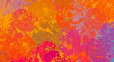 Soyut arka plan sanatı. 2D çizim. Etkileyici yağlı boya resim. Tuvalde fırça darbeleri. Modern sanat. Çok renkli arkaplan. Çağdaş sanat. İfade. Sanatsal dijital palet.