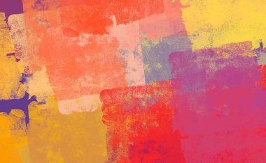 Soyut arka plan sanatı. 2D çizim. Etkileyici yağlı boya resim. Tuvalde fırça darbeleri. Modern sanat. Çok renkli arkaplan. Çağdaş sanat. İfade. Sanatsal dijital palet.