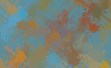 Soyut arka plan sanatı. 2D çizim. Etkileyici yağlı boya resim. Tuvalde fırça darbeleri. Modern sanat. Çok renkli arkaplan. Çağdaş sanat. İfade. Sanatsal dijital palet.