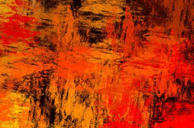 Soyut arka plan sanatı. 2D çizim. Etkileyici yağlı boya resim. Tuvalde fırça darbeleri. Modern sanat. Çok renkli arkaplan. Çağdaş sanat. İfade. Sanatsal dijital palet.