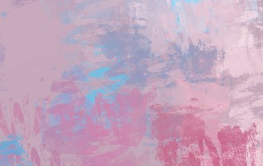 Soyut arka plan sanatı. 2D çizim. Etkileyici yağlı boya resim. Tuvalde fırça darbeleri. Modern sanat. Çok renkli arkaplan. Çağdaş sanat. İfade. Sanatsal dijital palet.