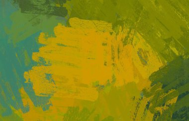 Soyut arka plan sanatı. 2D çizim. Etkileyici yağlı boya resim. Tuvalde fırça darbeleri. Modern sanat. Çok renkli arkaplan. Çağdaş sanat. İfade. Sanatsal dijital palet.