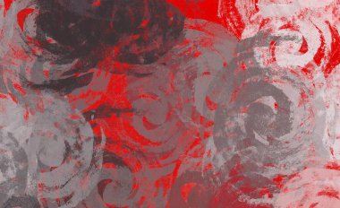Soyut arka plan sanatı. 2D çizim. Etkileyici yağlı boya resim. Tuvalde fırça darbeleri. Modern sanat. Çok renkli arkaplan. Çağdaş sanat. İfade. Sanatsal dijital palet.