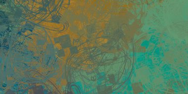 Soyut arka plan sanatı. 2D çizim. Etkileyici yağlı boya resim. Tuvalde fırça darbeleri. Modern sanat. Çok renkli arkaplan. Çağdaş sanat. İfade. Sanatsal dijital palet.