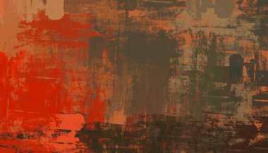 Soyut arka plan sanatı. 2D çizim. Etkileyici yağlı boya resim. Tuvalde fırça darbeleri. Modern sanat. Çok renkli arkaplan. Çağdaş sanat. İfade. Sanatsal dijital palet.