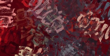 Soyut arka plan sanatı. 2D çizim. Etkileyici yağlı boya resim. Tuvalde fırça darbeleri. Modern sanat. Çok renkli arkaplan. Çağdaş sanat. İfade. Sanatsal dijital palet.