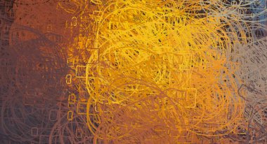 Soyut arka plan sanatı. 2D çizim. Etkileyici yağlı boya resim. Tuvalde fırça darbeleri. Modern sanat. Çok renkli arkaplan. Çağdaş sanat. İfade. Sanatsal dijital palet.