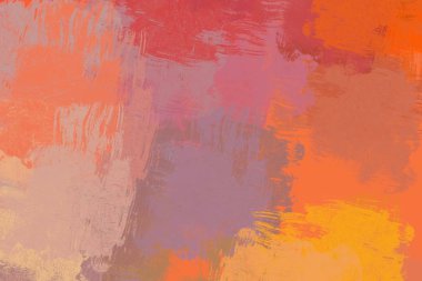 Soyut arka plan sanatı. 2D çizim. Etkileyici yağlı boya resim. Tuvalde fırça darbeleri. Modern sanat. Çok renkli arkaplan. Çağdaş sanat. İfade. Sanatsal dijital palet.