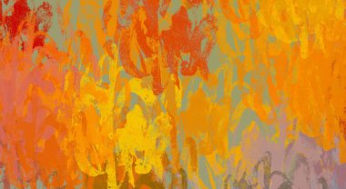 Soyut arka plan sanatı. 2D çizim. Etkileyici yağlı boya resim. Tuvalde fırça darbeleri. Modern sanat. Çok renkli arkaplan. Çağdaş sanat. İfade. Sanatsal dijital palet.