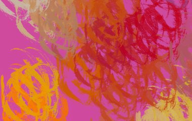 Soyut arka plan sanatı. 2D çizim. Etkileyici yağlı boya resim. Tuvalde fırça darbeleri. Modern sanat. Çok renkli arkaplan. Çağdaş sanat. İfade. Sanatsal dijital palet.