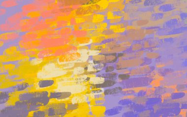 Soyut arka plan sanatı. 2D çizim. Etkileyici yağlı boya resim. Tuvalde fırça darbeleri. Modern sanat. Çok renkli arkaplan. Çağdaş sanat. İfade. Sanatsal dijital palet.