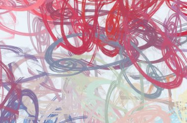 Soyut arka plan sanatı. 2D çizim. Etkileyici yağlı boya resim. Tuvalde fırça darbeleri. Modern sanat. Çok renkli arkaplan. Çağdaş sanat. İfade. Sanatsal dijital palet.