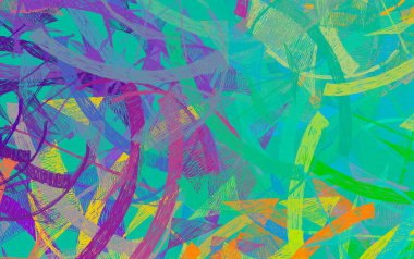 Soyut arka plan sanatı. 2D çizim. Etkileyici yağlı boya resim. Tuvalde fırça darbeleri. Modern sanat. Çok renkli arkaplan. Çağdaş sanat. İfade. Sanatsal dijital palet.