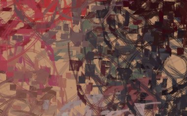 Soyut arka plan sanatı. 2D çizim. Etkileyici yağlı boya resim. Tuvalde fırça darbeleri. Modern sanat. Çok renkli arkaplan. Çağdaş sanat. İfade. Sanatsal dijital palet.