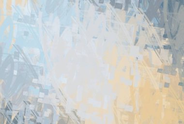 Soyut arka plan sanatı. 2D çizim. Etkileyici yağlı boya resim. Tuvalde fırça darbeleri. Modern sanat. Çok renkli arkaplan. Çağdaş sanat. İfade. Sanatsal dijital palet.