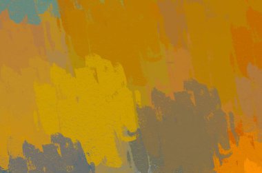 Soyut arka plan sanatı. 2D çizim. Etkileyici yağlı boya resim. Tuvalde fırça darbeleri. Modern sanat. Çok renkli arkaplan. Çağdaş sanat. İfade. Sanatsal dijital palet.