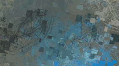 Soyut arka plan sanatı. 2D çizim. Etkileyici yağlı boya resim. Tuvalde fırça darbeleri. Modern sanat. Çok renkli arkaplan. Çağdaş sanat. İfade. Sanatsal dijital palet.