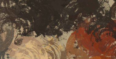 Soyut arka plan sanatı. 2D çizim. Etkileyici yağlı boya resim. Tuvalde fırça darbeleri. Modern sanat. Çok renkli arkaplan. Çağdaş sanat. İfade. Sanatsal dijital palet.