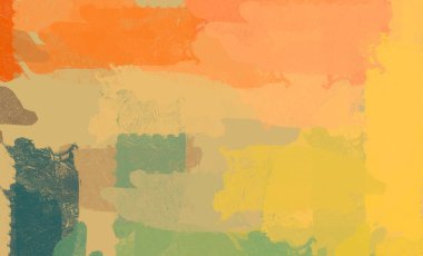 Soyut arka plan sanatı. 2D çizim. Etkileyici yağlı boya resim. Tuvalde fırça darbeleri. Modern sanat. Çok renkli arkaplan. Çağdaş sanat. İfade. Sanatsal dijital palet.