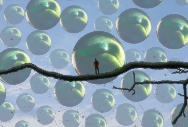 Abstract Background Human Silhouette Balls — Stock Photo, Image