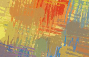 Soyut arka plan sanatı. 2D çizim. Etkileyici yağlı boya resim. Tuvalde fırça darbeleri. Modern sanat. Çok renkli arkaplan. Çağdaş sanat. İfade. Sanatsal dijital palet.