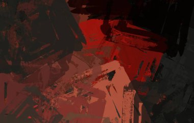 Soyut arka plan sanatı. 2D çizim. Etkileyici yağlı boya resim. Tuvalde fırça darbeleri. Modern sanat. Çok renkli arkaplan. Çağdaş sanat. İfade. Sanatsal dijital palet.