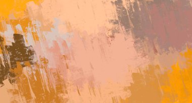 Soyut arka plan sanatı. 2D çizim. Etkileyici yağlı boya resim. Tuvalde fırça darbeleri. Modern sanat. Çok renkli arkaplan. Çağdaş sanat. İfade. Sanatsal dijital palet.