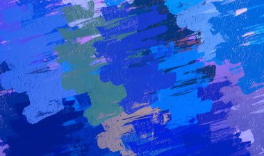 Soyut arka plan sanatı. 2D çizim. Etkileyici yağlı boya resim. Tuvalde fırça darbeleri. Modern sanat. Çok renkli arkaplan. Çağdaş sanat. İfade. Sanatsal dijital palet.