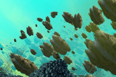 İnsan silueti ve kurabiyelerle soyut arkaplan