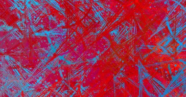 Soyut arka plan sanatı. 2D çizim. Etkileyici yağlı boya resim. Tuvalde fırça darbeleri. Modern sanat. Çok renkli arkaplan. Çağdaş sanat. İfade. Sanatsal dijital palet.