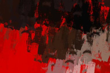 Soyut arka plan sanatı. 2D çizim. Etkileyici yağlı boya resim. Tuvalde fırça darbeleri. Modern sanat. Çok renkli arkaplan. Çağdaş sanat. İfade. Sanatsal dijital palet.