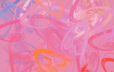 Soyut arka plan sanatı. 2D çizim. Etkileyici yağlı boya resim. Tuvalde fırça darbeleri. Modern sanat. Çok renkli arkaplan. Çağdaş sanat. İfade. Sanatsal dijital palet.